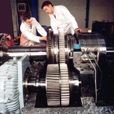 A large SSS Turning Gear Clutch (pinion type) incorporated in a package with a 140MW SSS Clutch in a Gas Turbine generator set.