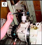 Fig C: Tool rotating gas turbine for boroscopic inspection.